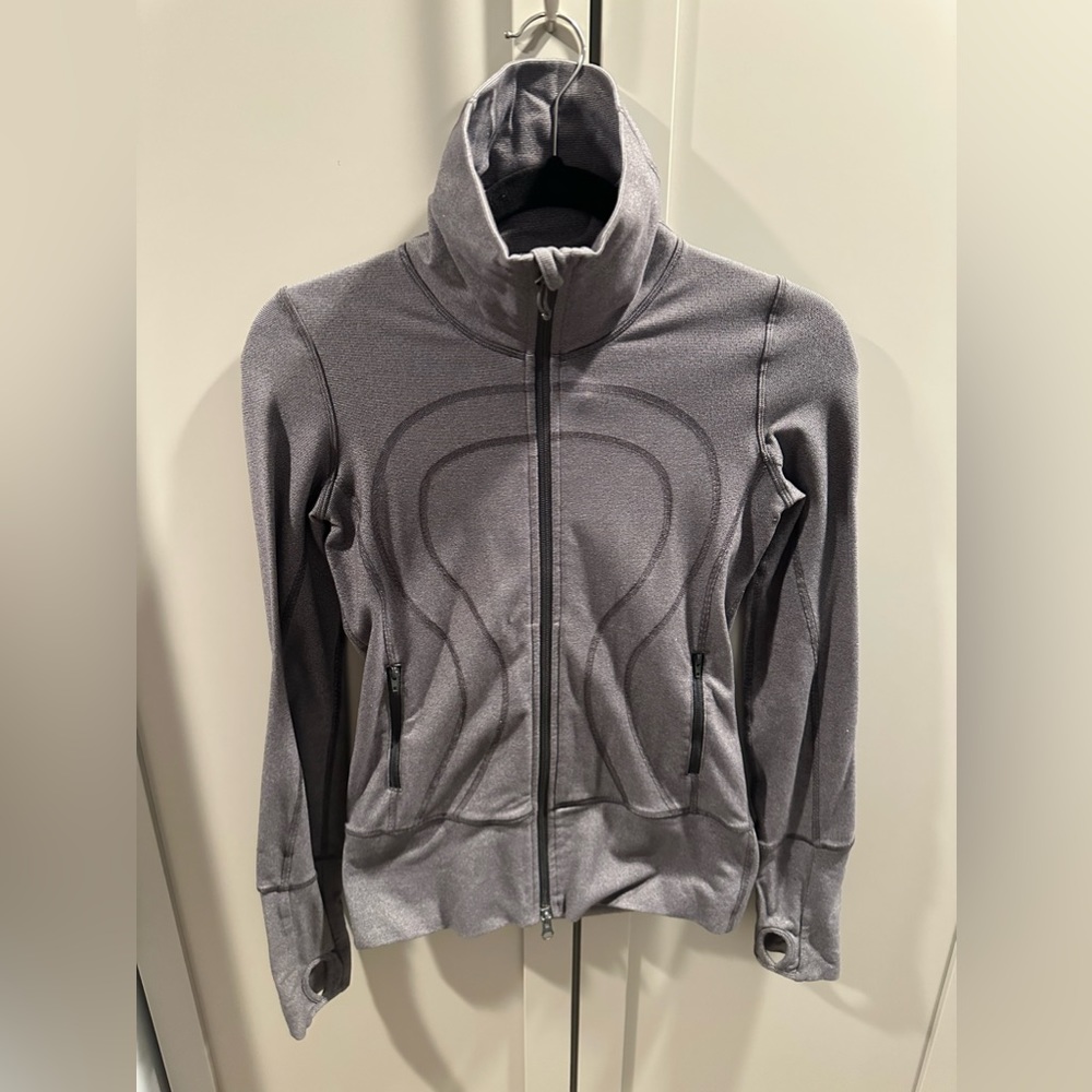 Gray Define Jacket Funnel Neck Lululemon